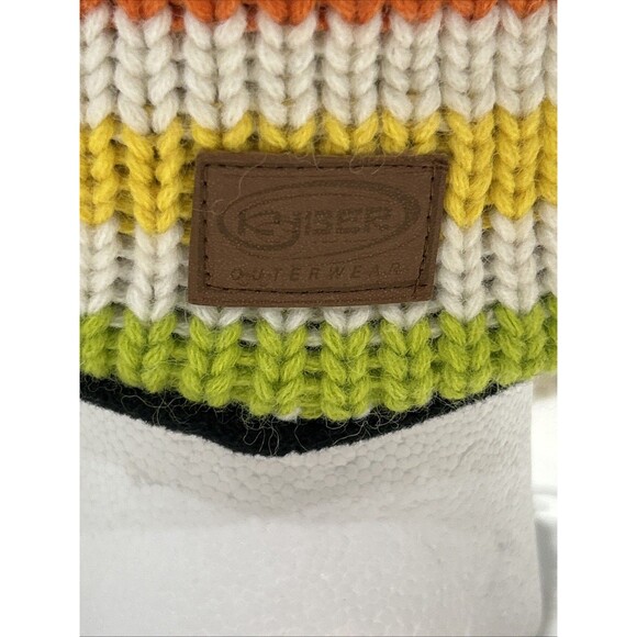 Kyber Outwear Rainbow Sock Monkey Knit Tassel Colorful Hat Fleece Lined - Picture 6 of 8
